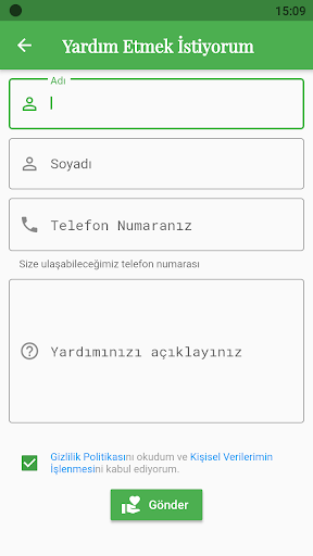 Gazişehir İlim Derneği Yardım Screen 2