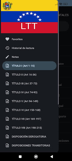 Android application Ley de Transporte Terrestre screenshort