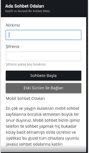 Ada Sohbet ve Arkadaşlık Sitesi
