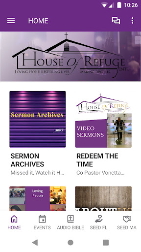 Android application House of Refuge Int'l screenshort