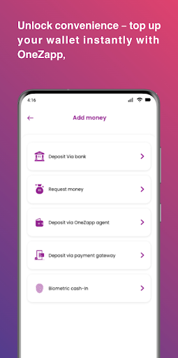 OneZapp Screen 3