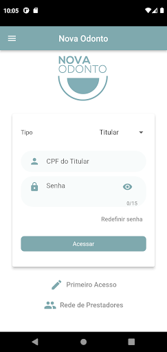 Android application Sua Nova Odonto screenshort