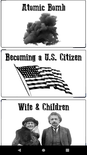 Android application Albert Einstein Biography screenshort