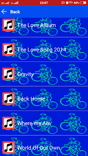 Android application Westlife Album Love Song screenshort