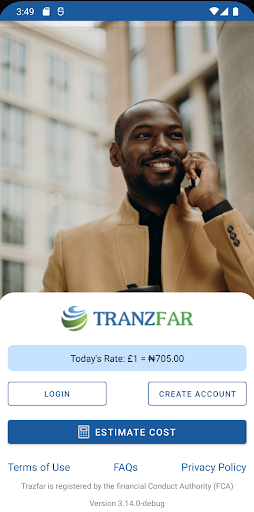 Android application Tranzfar screenshort