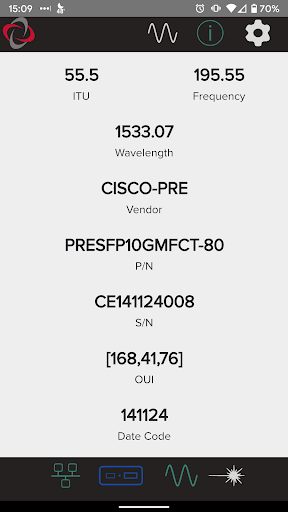 Precision OT Transceiver Tool Screen 2