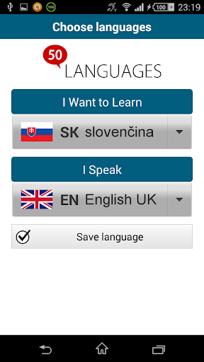 Screenshot of Learn Slovak - 50 languages