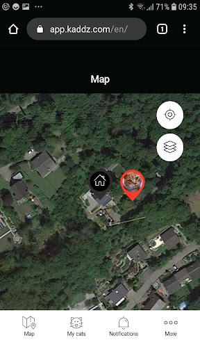 KADDZ GPS cat collar Screen 2