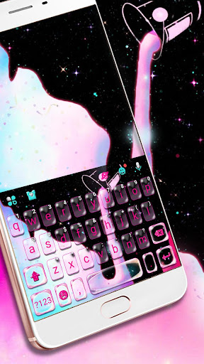 Android application Galaxy Pink Paint Keyboard The screenshort