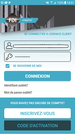 Android application Mon espace locataire FDI HABIT screenshort