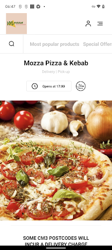 Android application Mozza Pizza & Kebab screenshort