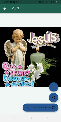 Android application Buenas noches. GIFs screenshort