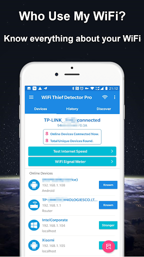Android application WiFi Thief Detector Pro screenshort