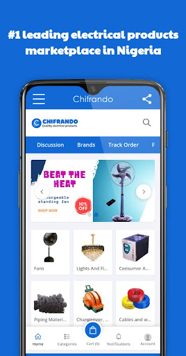 Chifrando: Electrical products Screen 2