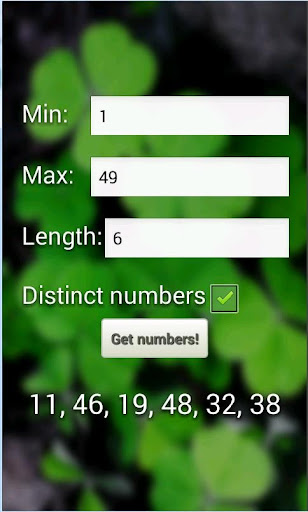 Android application Random Luck screenshort