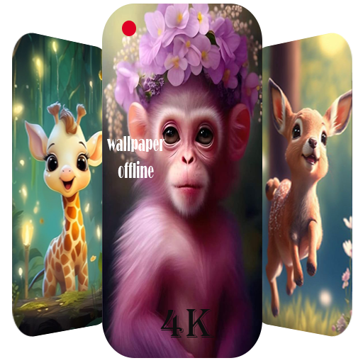 Cute Cartoon Animal Wallpaper logo