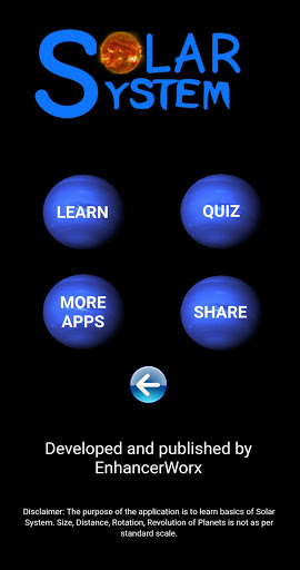 Android application Solar System - Touch & Learn screenshort