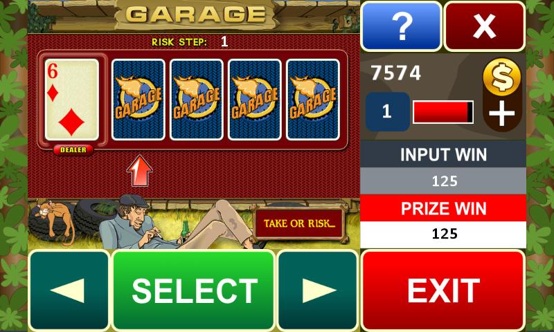 Android application Garage slot machine screenshort