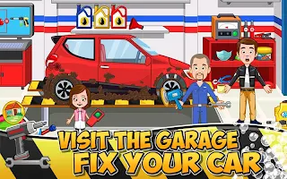 My Town : Car wash fix & drive - Screenshot 3