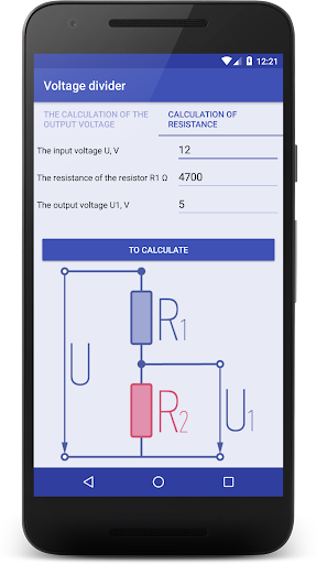 Voltage divider Screen 2
