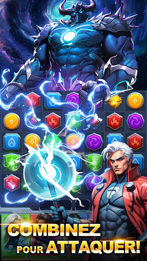 Super-héros & Puzzles Match3 Capture d'Écran du Jeu Android 1