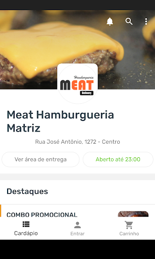 Android application Meat Hamburgueria Matriz screenshort