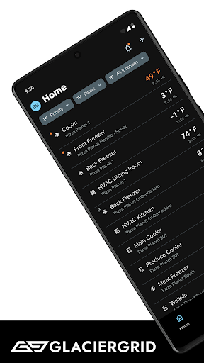 Android application GlacierGrid screenshort
