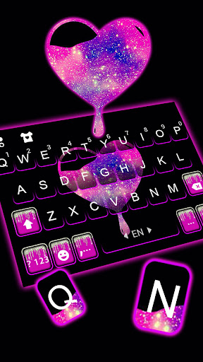 Galaxy Heart Drip Keyboard Bac Screen 2