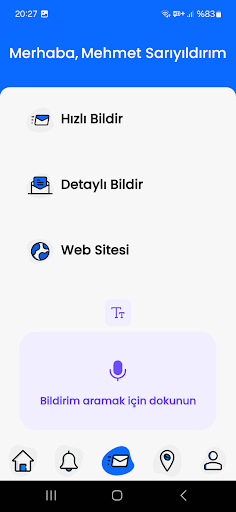 Android application Hızlı Bildir screenshort