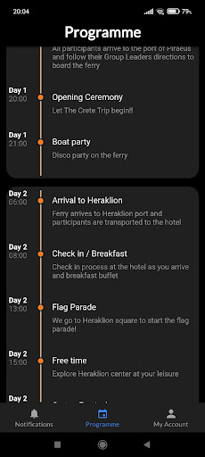 The Crete Trip Screen 2