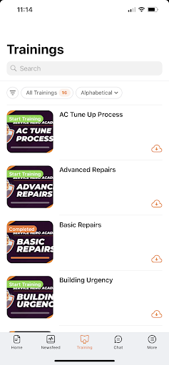 Service Hero Academy Screen 2