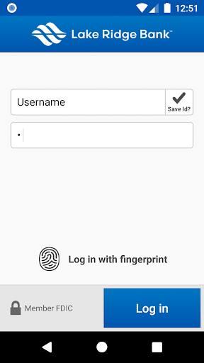 Lake Ridge Bank: Go Mobile Screen 2