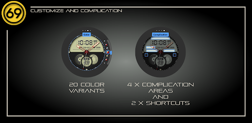 [69D] W2080 hybrid watch face Screen 3