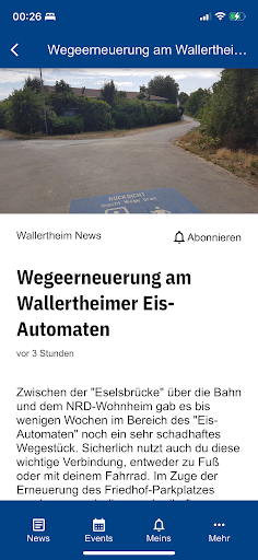 Wallertheim App Screen 2