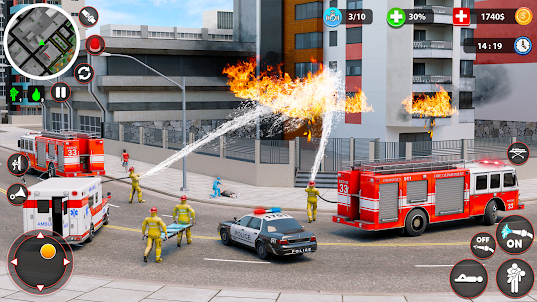 City Rescue Fire Truck 3D Game