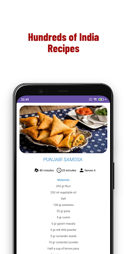 Android application India Recipes screenshort