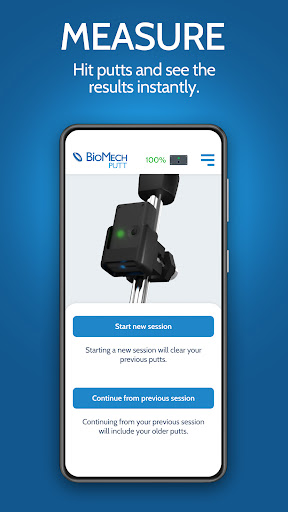 Android application BioMech PUTT screenshort