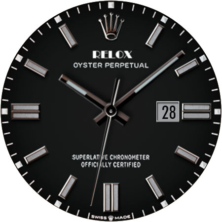 HJ Rolex Oyster Style 시계 화면