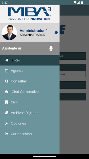 Android application MBA3 Móvil screenshort