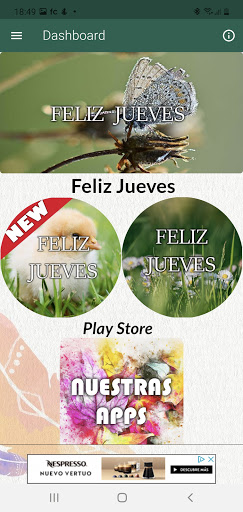 Android application JUEVES MENSAJES DE AMANECER screenshort