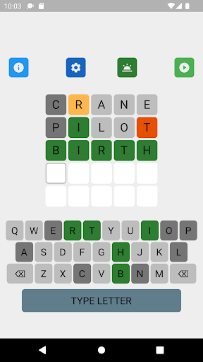 Android application Wordgic - Word Guess Puzzles screenshort