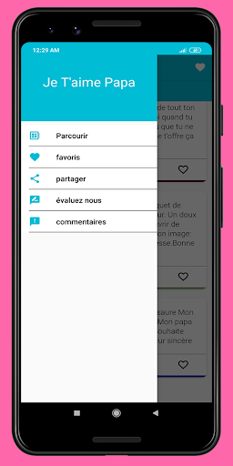 je t’aime Papa SMS Screen 3