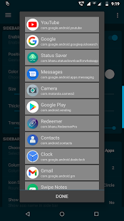 Barra laterale Edge: schermata dei collegamenti alle app
