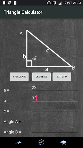 Triangle Calculator Screen 2