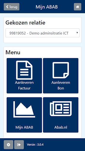 Android application Mijn ABAB screenshort