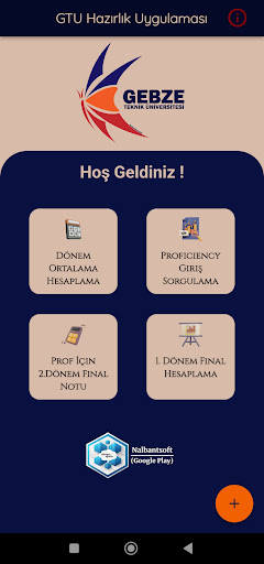 Android application GTU Hazırlık Puan Hesaplama screenshort