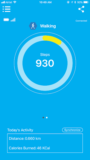 Android application ZEB-FIT400 screenshort