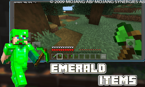 Captura de Pantalla 2 Emerald Items Mod Minecraft PE android