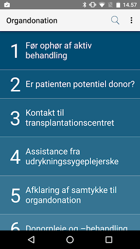 Android application Organdonation screenshort