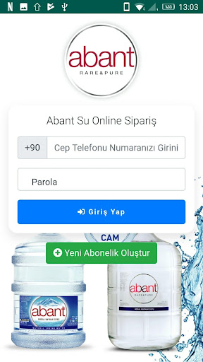 Android application Abant Su screenshort